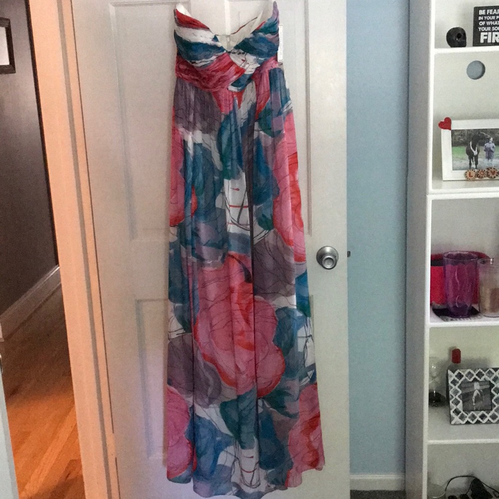 Donna Morgan Strapless Long Dress